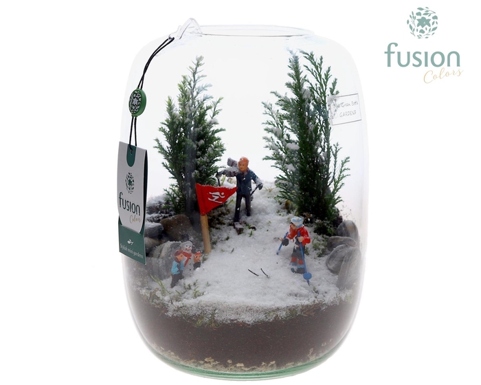 <h4>Green Bottle Isabella Large Kerst met arrangement</h4>