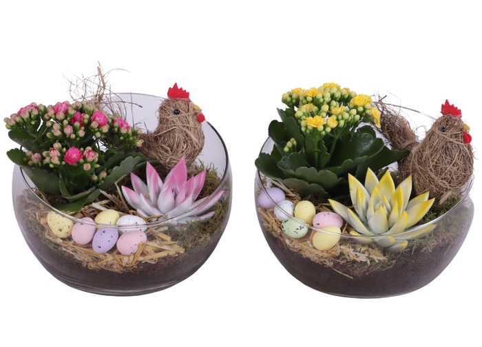 <h4>Easter Arr. Indoor Glass Bowl Vase Ø20cm 2PP</h4>