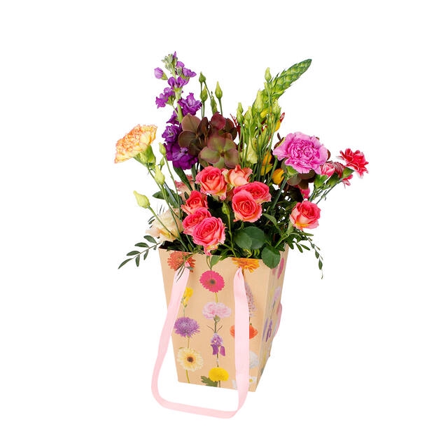 <h4>Bag Flower Stems cardboard 16x12xH22cm kraft 10/bag</h4>