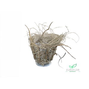 RATTAN HAY POT  D15X25CM*H