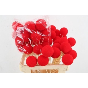 Stick Ball Flock Red
