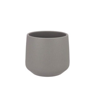 Ceramic Grey Structure Pot Berlin 16cm