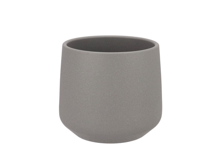 Ceramic Grey Structure Pot Berlin 16cm