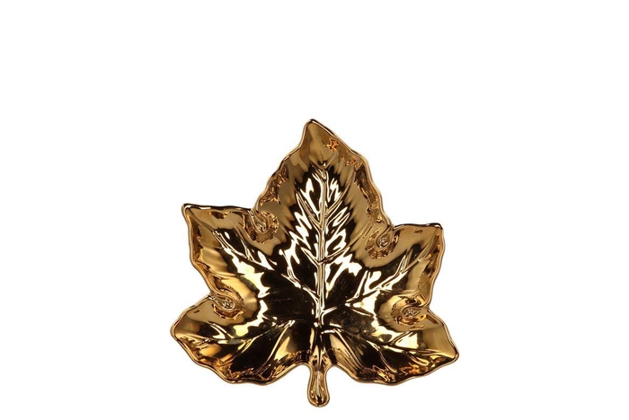 <h4>Leaf Maple Plate Gold 11x11x3cm Nm</h4>