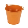 Bucket Sevilla zinc Ø9.6xH8cm - ES8.5 orange gloss