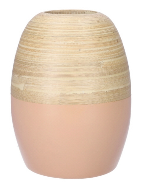 <h4>DF00-710831000 - Vase Mambu d6.3/13.5xh17.5 natural/ salmon</h4>