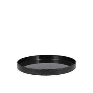 Melamine Wild Black Tray Round 27x27x3cm Nm