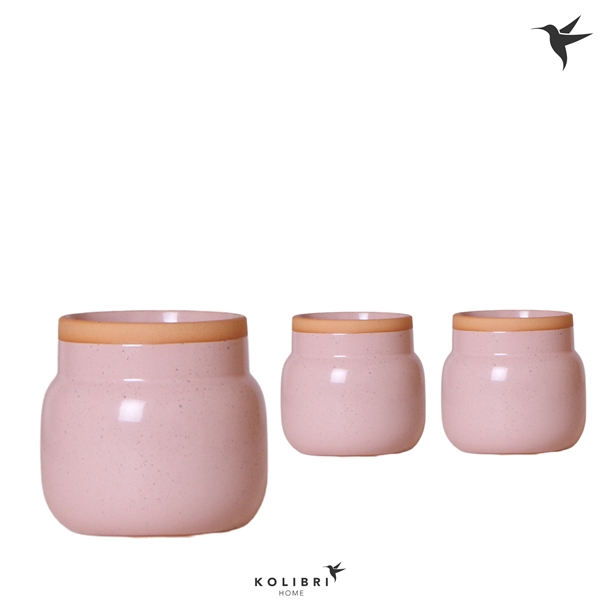 <h4>Kolibri Home Vintage Bowl pot pink 9 cm</h4>