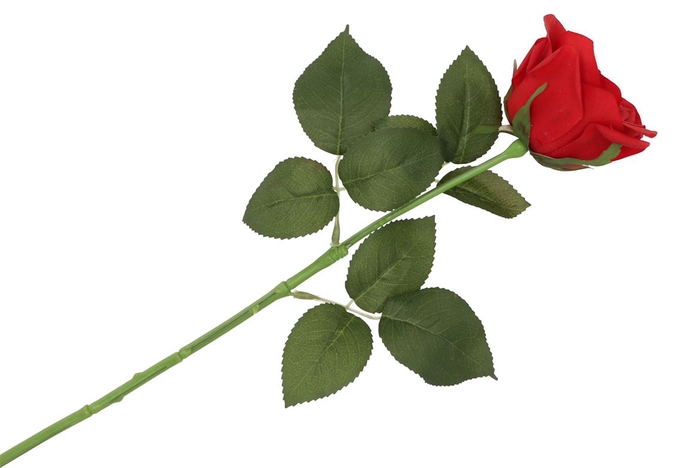 Silk Rose Real Touch Open Red 43cm