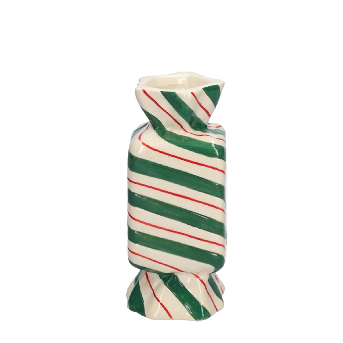 <h4>Kerst Keramiek Candy vaas d6.5*15cm</h4>