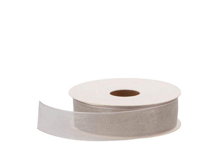 <h4>Ribbon Organza 01 Silver 50mx25mm 27/07</h4>