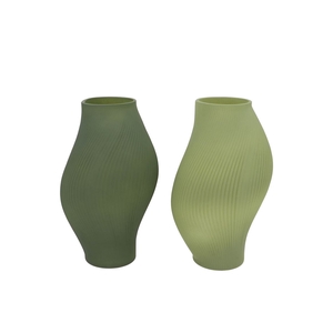 Luxx Majestic Green Vase Swirl Ass 12x12x15cm