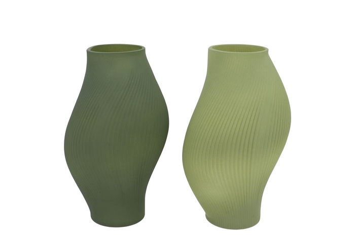 <h4>Luxx Majestic Green Vase Swirl Ass 12x12x15cm</h4>