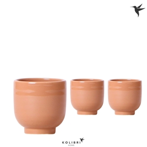Kolibri Home Glazed pot cognac