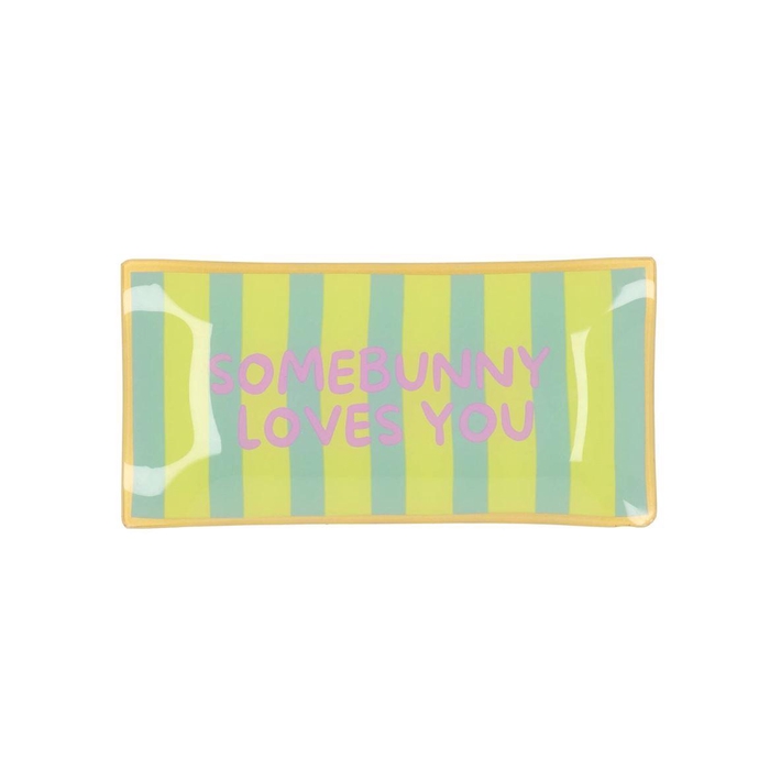 <h4>Plate Rectangle Somebunny Loves You 20x10x2cm</h4>
