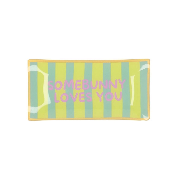 <h4>Plate Rectangle Somebunny Loves You 20x10x2cm</h4>