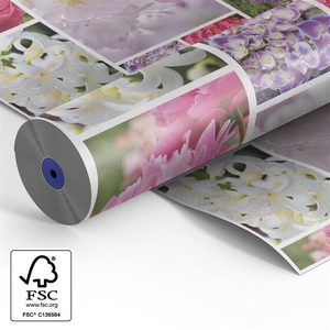 Papier: 60cm wit kraft Spring into Summer 500 m.