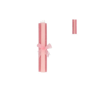 Candle Frosty Taper Sweets Pink Mix 2x25cm