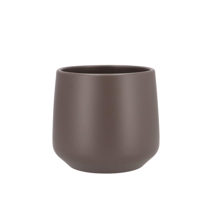 <h4>Ceramic Brown/taupe Matt Pot Berlin 13cm Nm</h4>