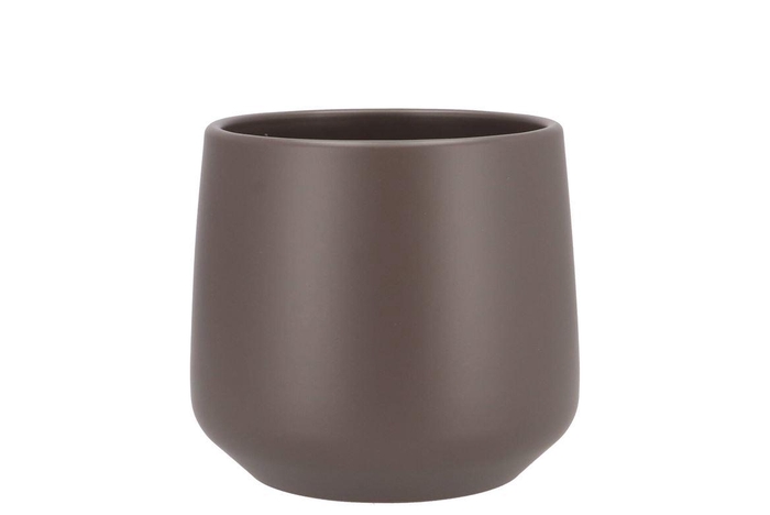 <h4>Ceramic Brown/taupe Matt Pot Berlin 13cm Nm</h4>