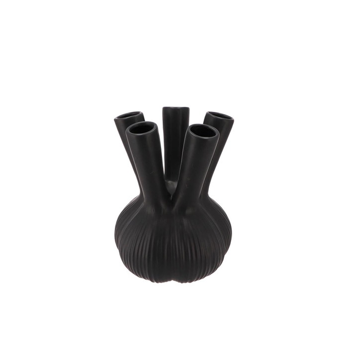 <h4>Aglio Straight Black Vase 16x16x19cm</h4>