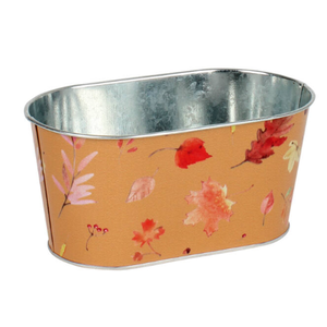 Coupe Autumn zinc 20x11xH9cm orange