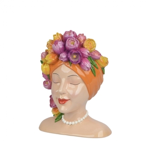 Ceramics Exclusive Planter woman tulips 14*12*18c