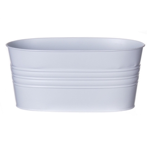 Planter Yates oval 25x13x10 white