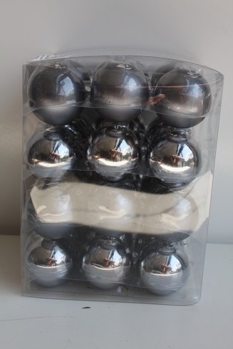 KERSTBAL GLASS 40MM 36PCS STEEL