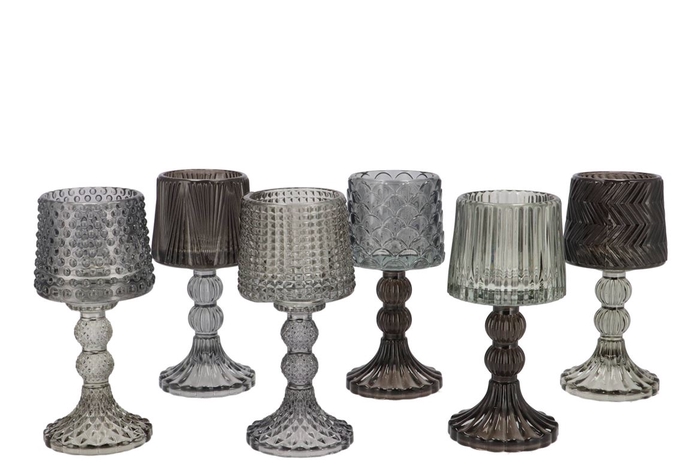 Bicolore Black Structure T-light Ass 8x18cm Nm