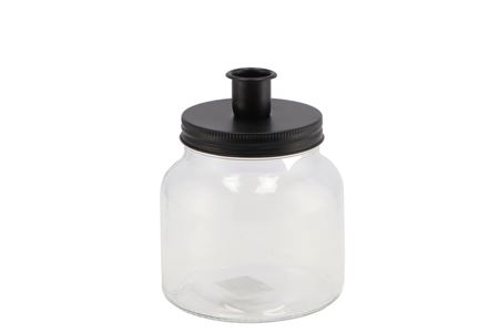 <h4>Candle Jar Black 11x11cm</h4>