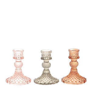 Glas Kandelaar Delan d08*10cm