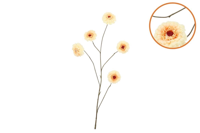 <h4>Silk Zinnia Yellow 106cm</h4>