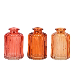 Karakum Coral Sunset Glass Bottle 6x6x10cm