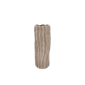 Porto Antique Grey Vase Tube Structure 15x15x38cm