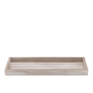 Wood Antique Tray Grey 14x40x3cm