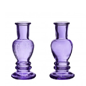 Glass Candle vase d05.5*12cm ass.