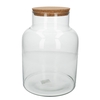 Glass eco vase+cork d12/18 27cm