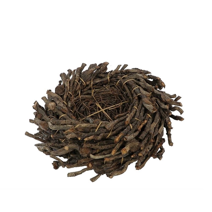 <h4>Hout Planter curly twig d23*6cm</h4>