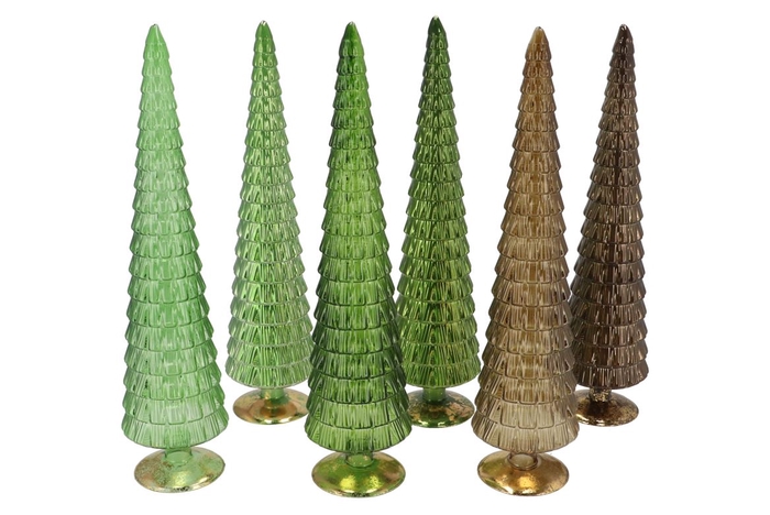 <h4>Twinkle Green Mix Glass Tree Shiny Ass 9x45cm</h4>