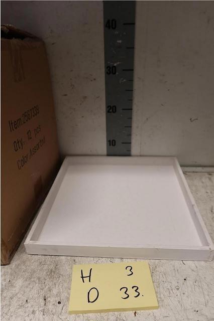 <h4>Houten Dienblad Wit H3 D33</h4>