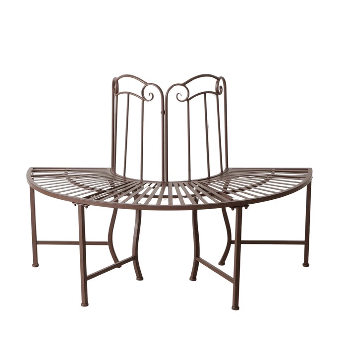 <h4>Bench Loretto, H 91,4 cm, Iron, Single-colour, Brown iron darkbrown</h4>