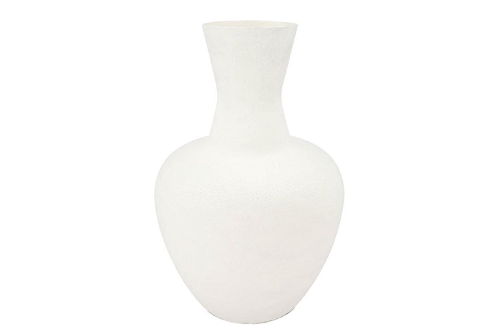 Fiore White Vase Textured Iron 44x44x69cm Nm