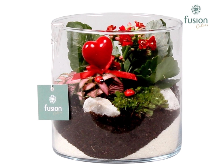 <h4>Glas Lucille Love met Arrangement</h4>