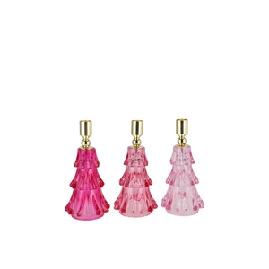 Jazz Jolly Pink Candle Holder X-mas Tree Ass 8x13cm