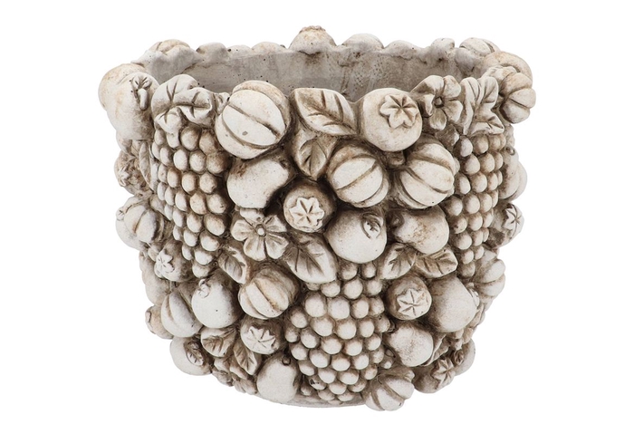 <h4>Concrete Fruit Pot Round 31x31x23cm Nm</h4>