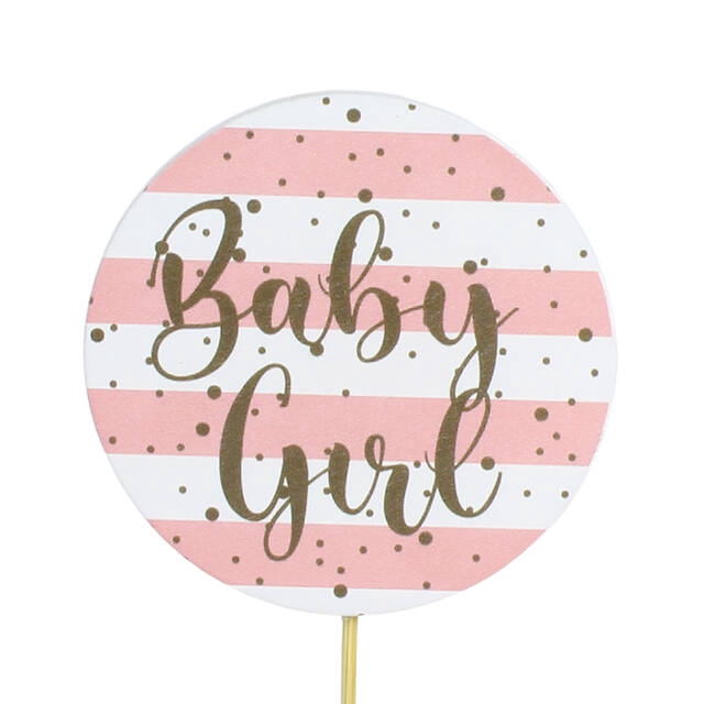 <h4>Bijsteker Baby Girl hout 8cm +50cm stok</h4>