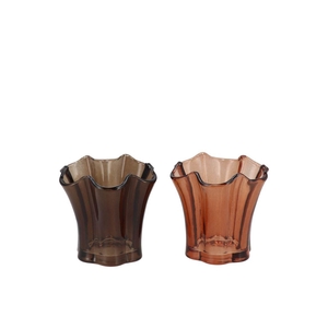 Jazz Brown T-light Glass Ass 10x9cm