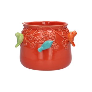 DF03-666782425 - Pot Birds d11/13.5xh11 cherry