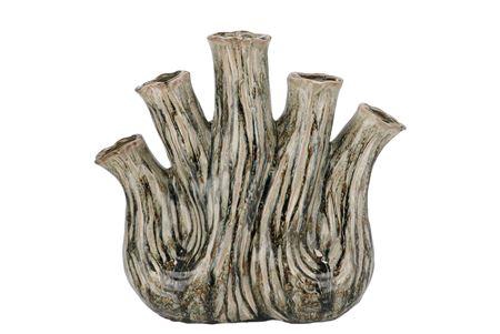 <h4>Aglio Green Active Glaze Vase Oval 36x17x33cm</h4>